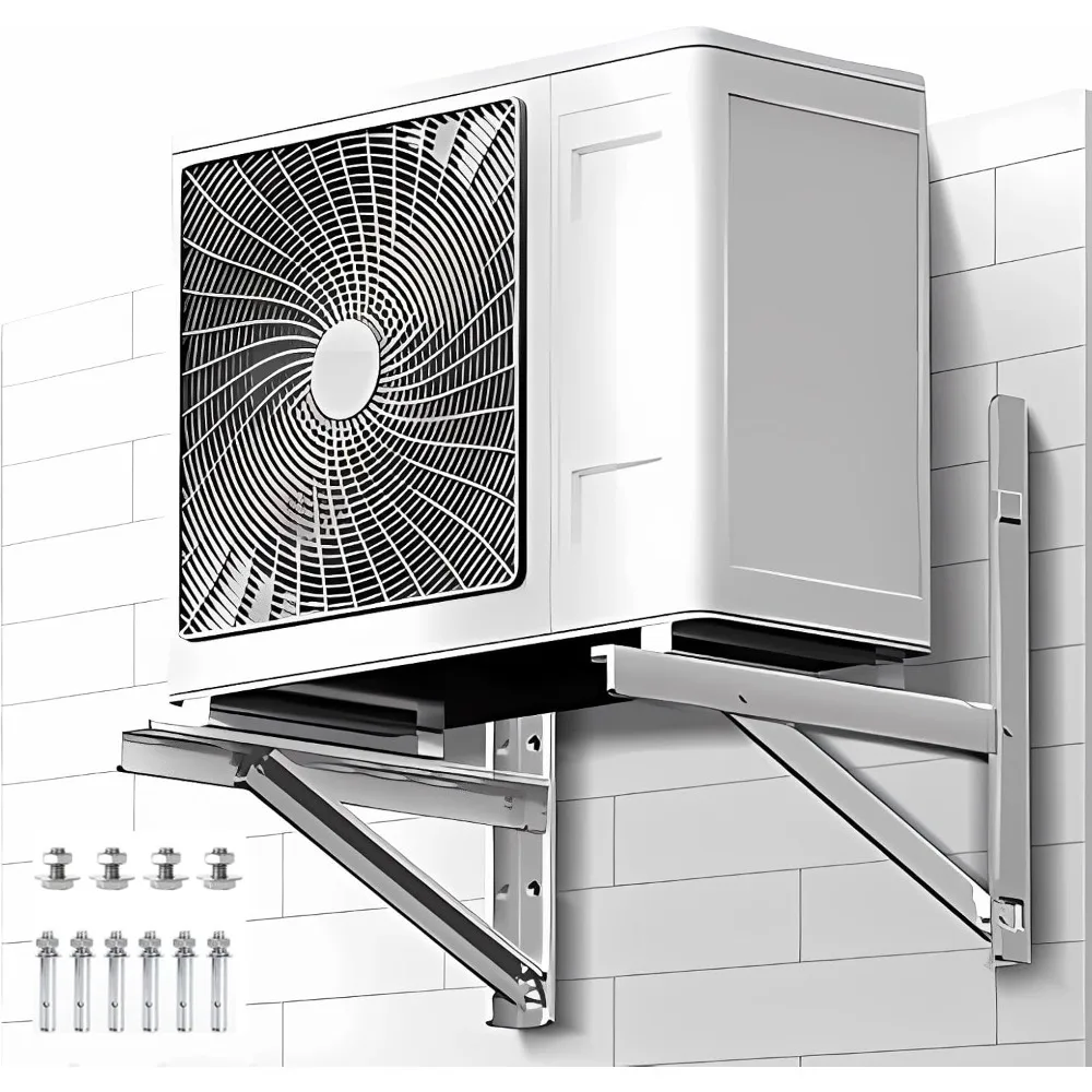 

Wall Mount Bracket for 9000 to 36000 BTU Mini Split Condenser Stainless Steel 320 lbs Capacity Screws Included