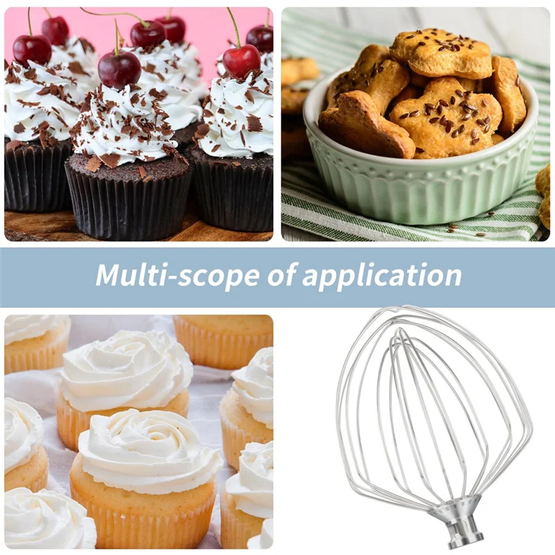 

B89B-Насадка для венчика из нержавеющей стали для миксера Kitchenaid, чаша на 7 литров, замена венчика из нержавеющей стали