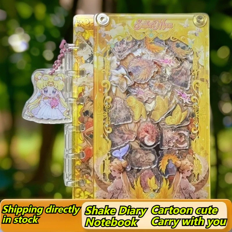 

Beautiful Girl Shake Acrylic Diary Loose Leaf Book Kawaii Cute Cartoon Creative Detachable Stationery European and American Gift