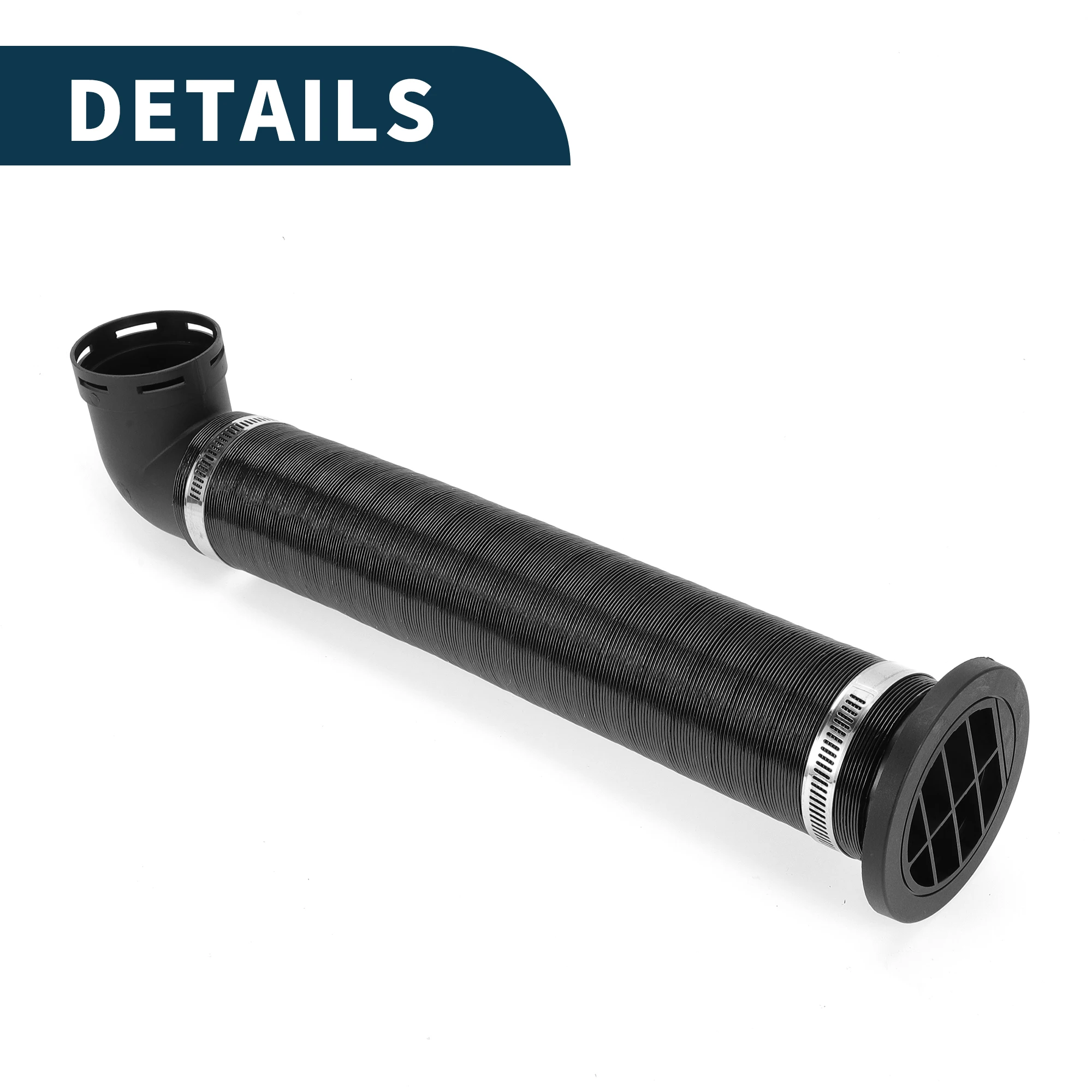 

UXCELL Car Truck RV Bus Van Boat Car Heater Duct Kit Car Heater Duct Pipe Hose Set with 3Pcs Clamp 60mm ID 80cm Max l