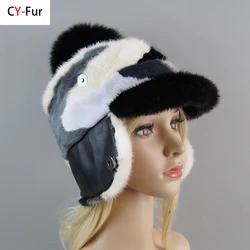 Hats Beanie Real Mink Fur Winter Hats For Women Luxury Beanie Hat New Warm 2026 Fashion Wholesale Bonnets Winter Hats For Women