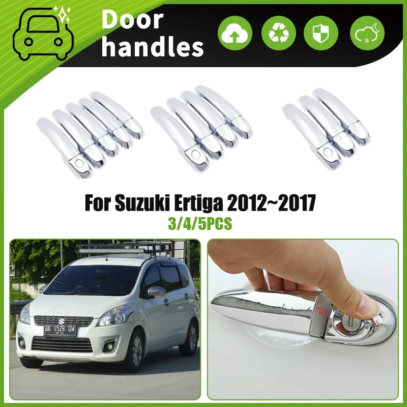 

Car Door Handle Cover For Suzuki Ertiga 2012 2013 2014 2015 2016 2017 Scratchproof ABS Chromium Styling Trim Pad Car Accessories