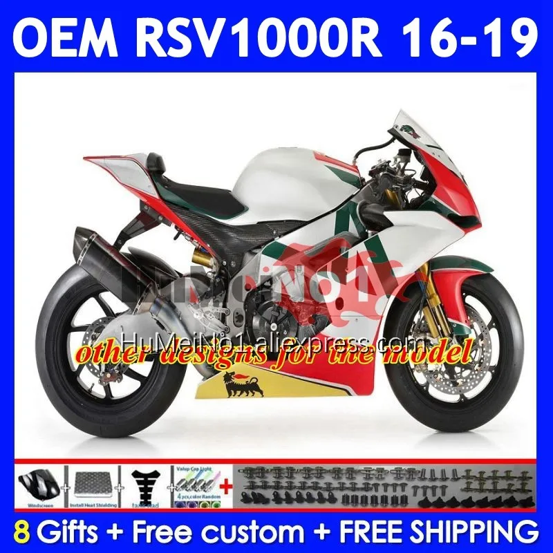 Aprilia RSV 1000 R RR 1000R 316No 37 RSV1000 16 17 18 19 RSV1000RR 2016 2017 2018 2019ขาวแดงแฟริ่ง