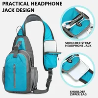 Casual minimalist chest bag with nylon material slanted shoulder bag, fashionable multifunctional small backpack
