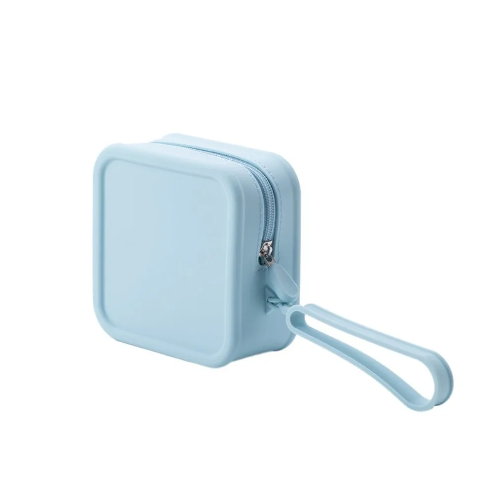 

Цветная силиконовая косметичка Morandi, кошелек для монет, прямоугольная многофункциональная сумка для хранения, большой вместительный держатель для кистей для макияжа