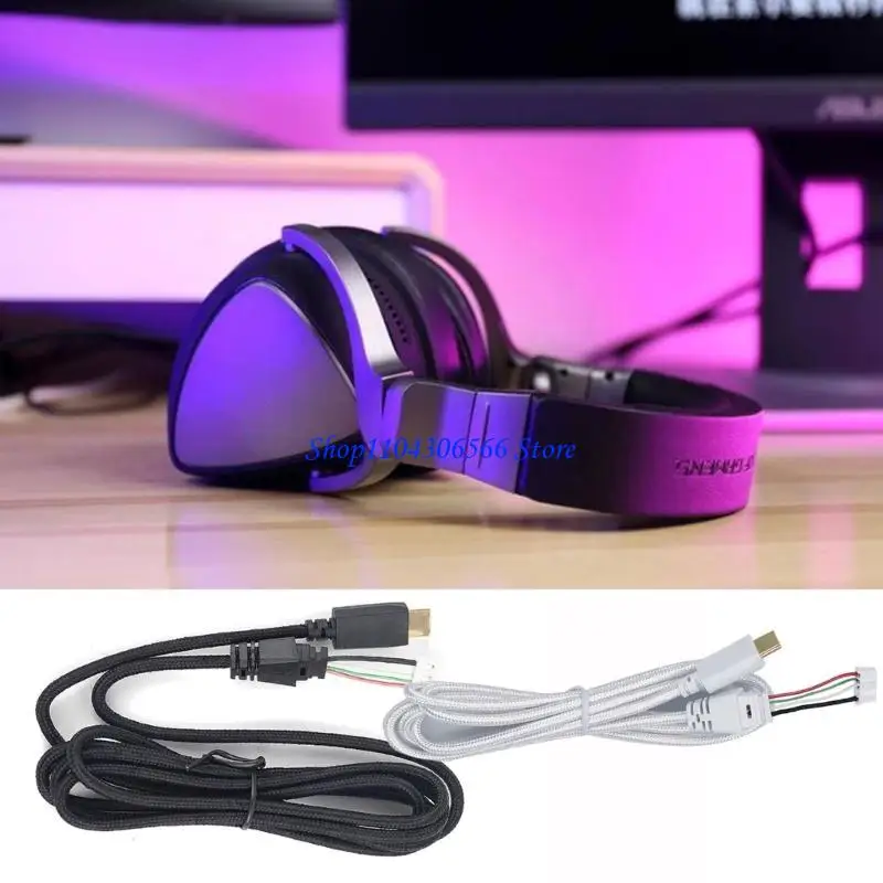 02DD 1.5m USB C Cable Replacement Opne-end Bare Line for ROG / S