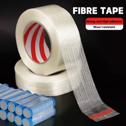 Striped Fiber Tape Transparent Wear-Resistant Glass Fiber Lithium Battery Pack Single Side Adhesive Strong Reinforced Fixed Tape