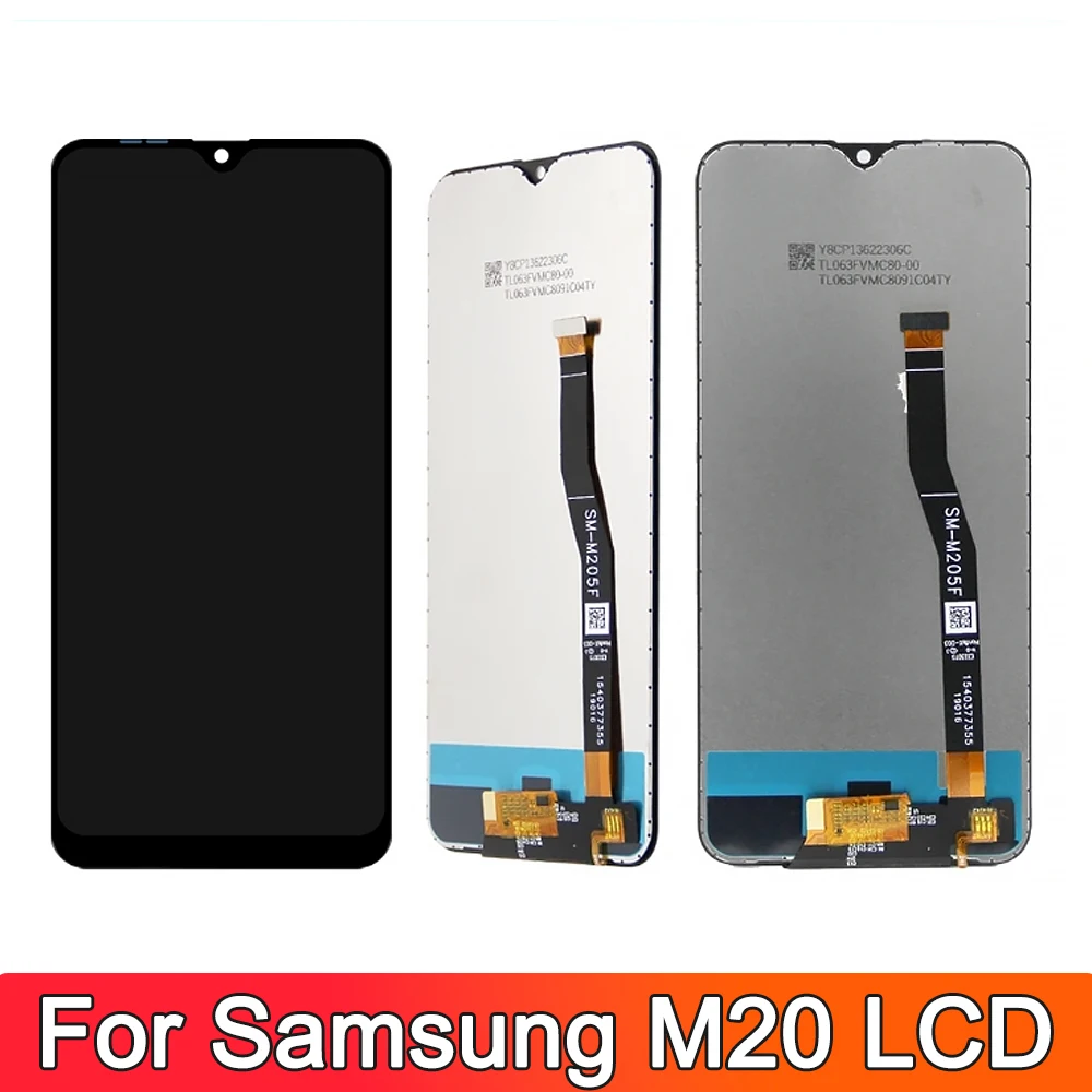 For Samsung Galaxy M20 2019 M205 SM-M205F M205FN M205F M205M LCD Display Touch Screen Digitizer Assembly Replacement