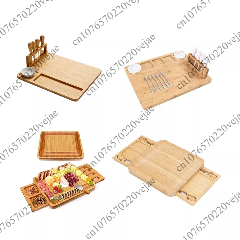 Drawer tray knife set Bamboo cutting board Spot household cheese cutting board set