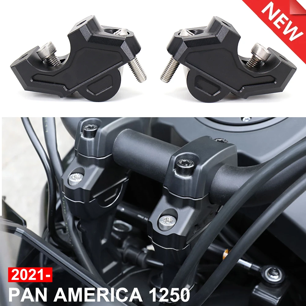 

Motorcycle Handlebar Bar Riser Clamp Extension Handlebar Adapter Mount For Pan America 1250 S PA1250 PA 1250S 2021 2022