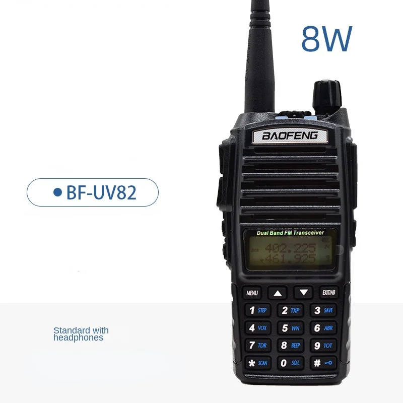 

Портативная рация Baofeng UV 82 в стиле милитари, дальность действия 10 км, 8 Вт, режимы высокой мощности, двойной PTT, UV-82 UHF VHF Ham радиостанции 10 км