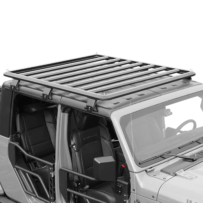 Aluminum 4 Doors Hard Top Freedom Top Roof Rack Cargo Basket Crossbars For 2018 2022 2023 JL & JT Hardtop