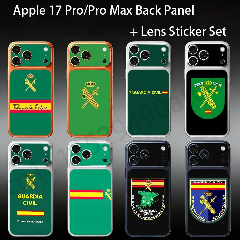 

Spanish Guard Civil Emblem For iPhone 17Pro/ProMax Battry Back Cover with Camera Decal Skin Rear Protective Sticker Film