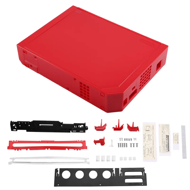 ABJF-For NS-Wii Housing Shell Case Forwii Game Console Housing Shell Withbuttons Forwii Game Console Repair Case Withbuttons Red