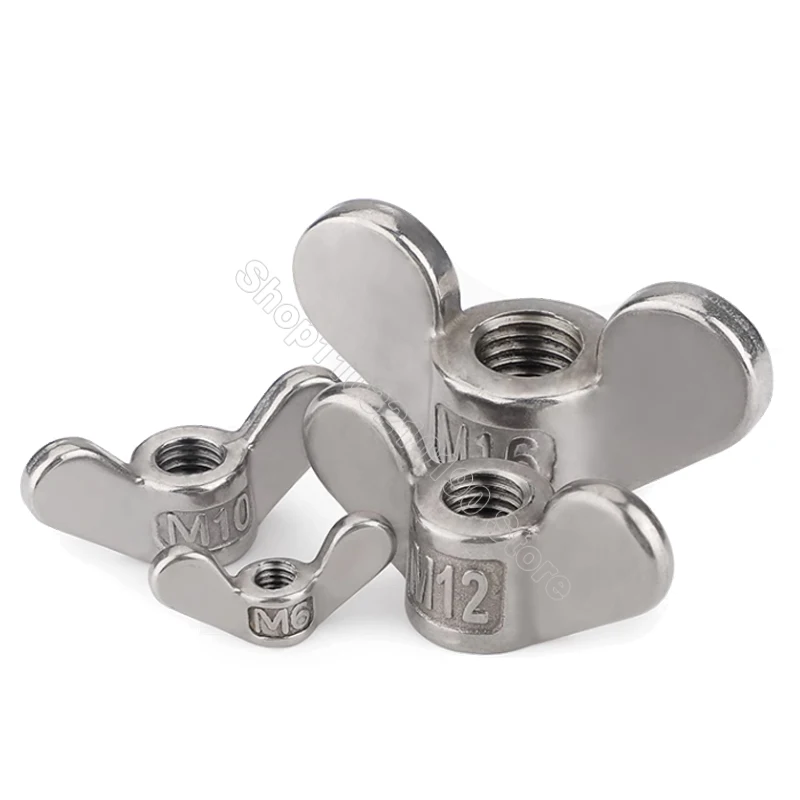 1-5 قطعة M4 M5 M6 M8 M10 M12 M16 M20 304 A2 الفولاذ المقاوم للصدأ اليد تشديد الجناح المكسرات على شكل خاص اليد المسمار كبير الأذن فراشة الجوز