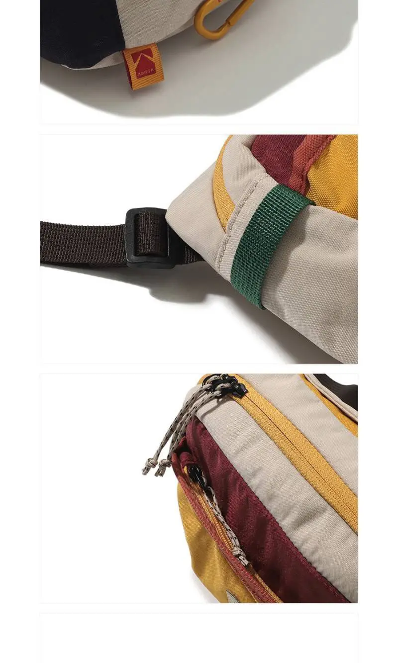 KODAK Retro Casual Kontrastfarbene Outdoor-Umhängetasche mit mehreren Taschen – Detail 5