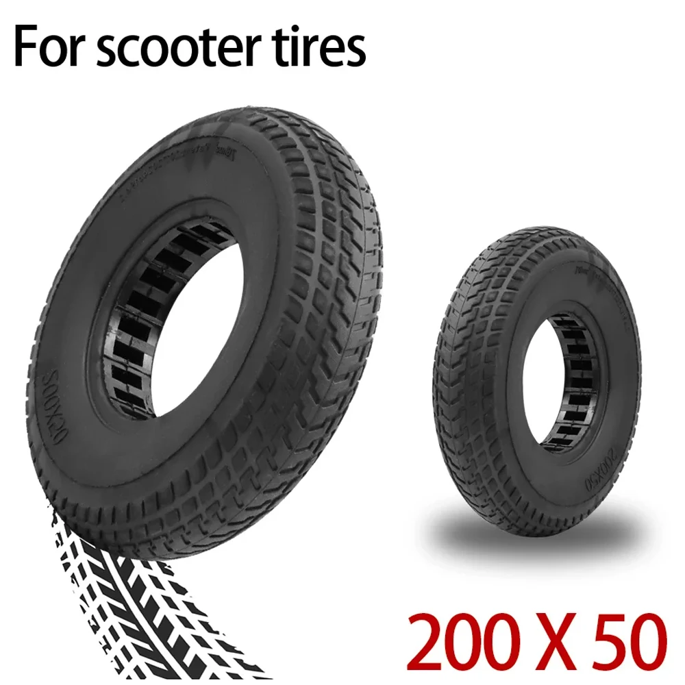 200x50 Explosion-proof Electric Bike Scooter Tubeless Tyres 8 Inch Motorcycle Solid Wheel Tires Bee Hive Holes 200*50 Tire