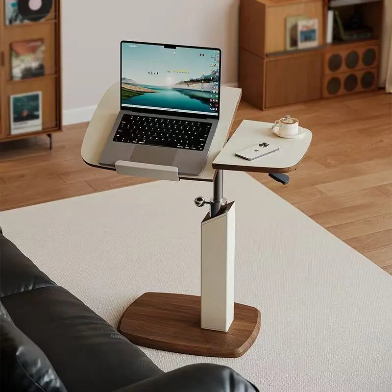 Bedroom computer table rotating bedside desk side table movable lifting bedside table