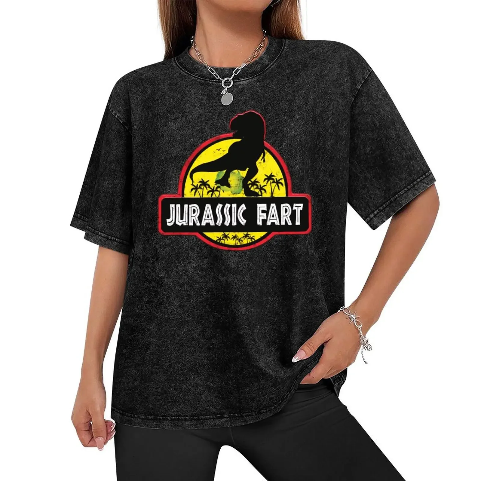 Jurassic Fart T-rex Funny Farting Dinosaur T-Shirt summer top plus size clothes vintage clothes mens t shirts casual stylish