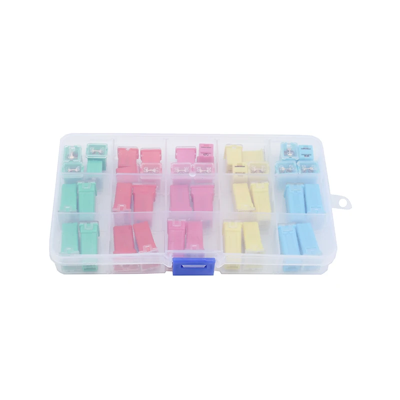 40PCS boxed long short foot car square box fuse with plug-in connection block fuse