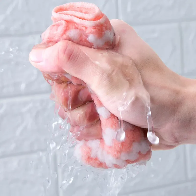 1/5/10 Pcs Kitchen Cleaning Coral Fleece Dish Washing Cloth Super Absorbent Scouring Pad Dry And Wet Daily Dish Microfiber Cloth