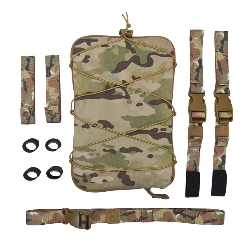 Expandable MOLLE tactical leg bag, tactical leg miscellaneous bag, tactical vest backpack accessory, outdoor assault storage bag