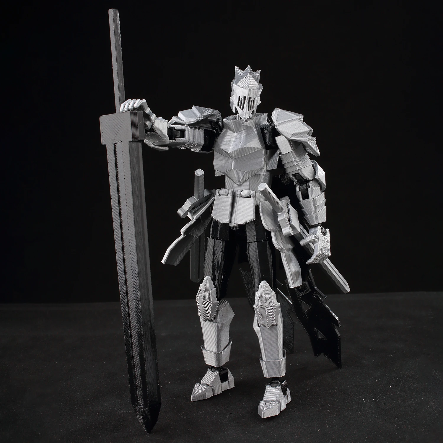 ​ 9L3D Lucky13 シルバーナイトロボットアクションフィギュア Dummy13 巨大な剣 T13 多関節 3D プリントグッズおもちゃ Titan13 ​