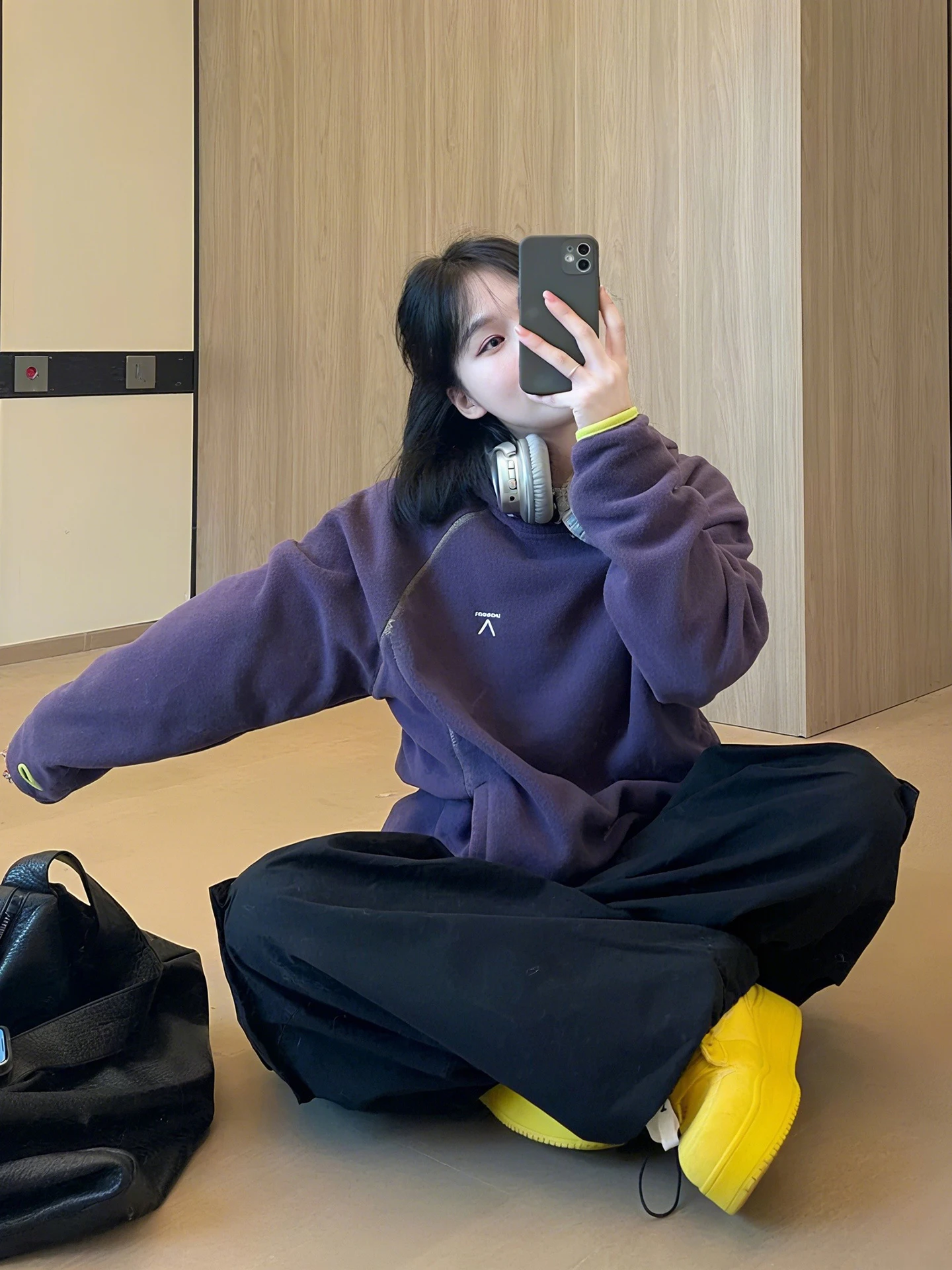 

Thiened Fce Hoodie Sweatirt Women's Winter Outerwear Dopane Purple Lazy Sle Long Sve Zipper Pullover Coat