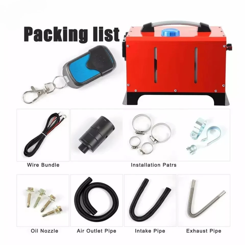 Full Set All In One Heaters 5KW 12V 24V Portable Diesel Air Heater D2 12V 24V Parking Air Heaters for car Truck