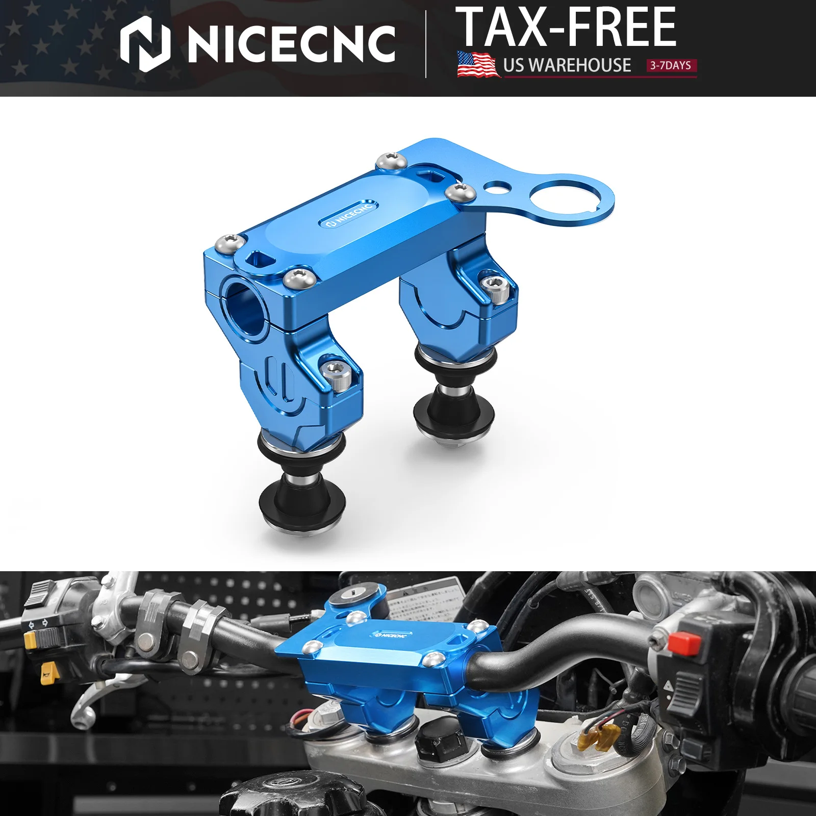 

Крепление-подъемник NICECNC для руля мотоцикла Suzuki DRZ400SM DR-Z400SM DR-Z 400SM 2005-2024, алюминиевое, 1-1/8" и 7/8"