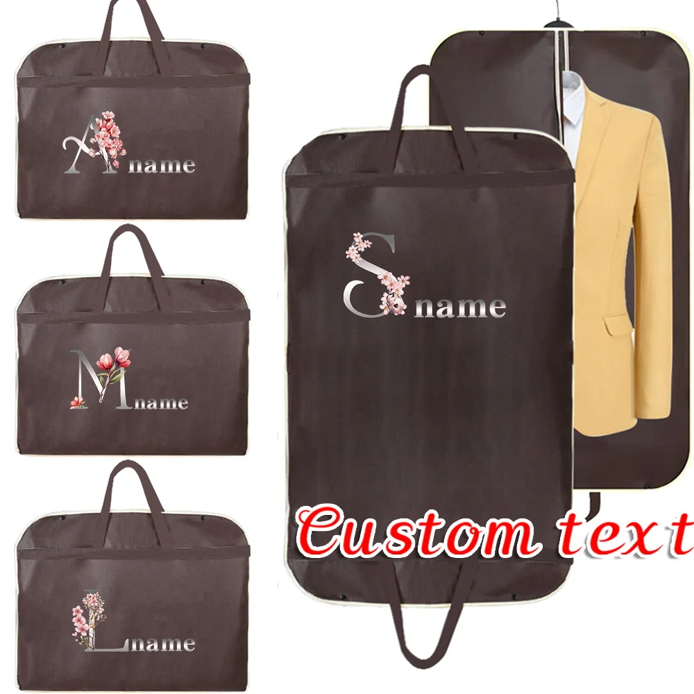 

Personalized Customized Brown Dust Cover Moisture-proof Suit Jacket Dust Cover Storage Bag Hanging Pocket Storage Bag