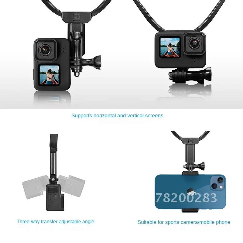 Halter Bracket for GoPro9/Action3/4 Sports Camera by TELESIN Vlog Collar First View