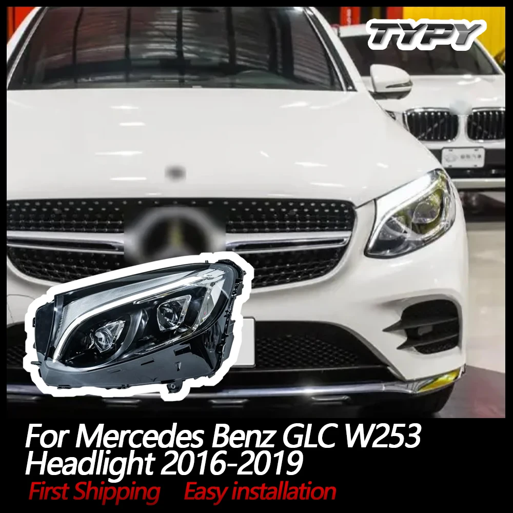 

TYPY Стайлинг автомобиля для Mercedes Benz GLC W253 Фара 2016-2019 Светодиодные передние лампы Проектор Фара указателя поворота Автозапчасти