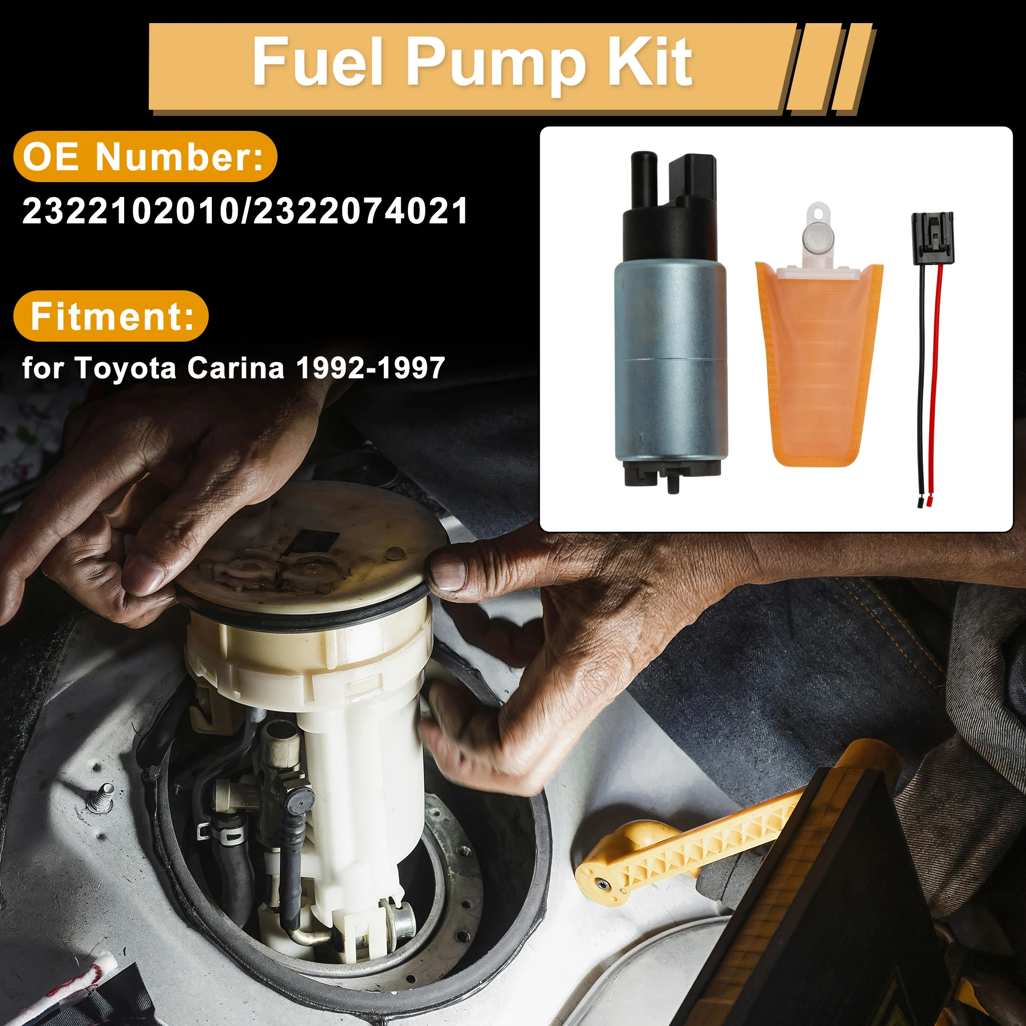 UXCELL Fuel Pump for Toyota Carina 1992-1997 Metal Set Replaces No.2322102010