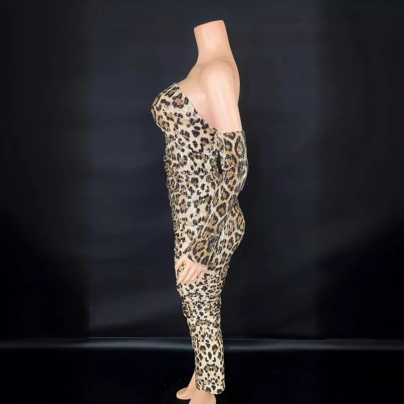 High-end เซ็กซี่เสือดาวพิมพ์ด้านบนสะโพกชุด SLIM FIT และบาง Backless Temperament Spice สาว Designer ชุดราตรีหรูหรา
