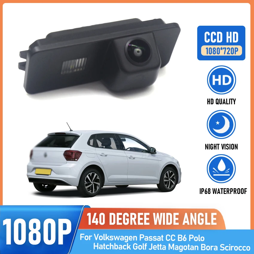 

Камера заднего вида HD CCD с ночным видением для Volkswagen Passat CC B6 Polo Hatchback Golf Jetta Magotan Bora Scirocco