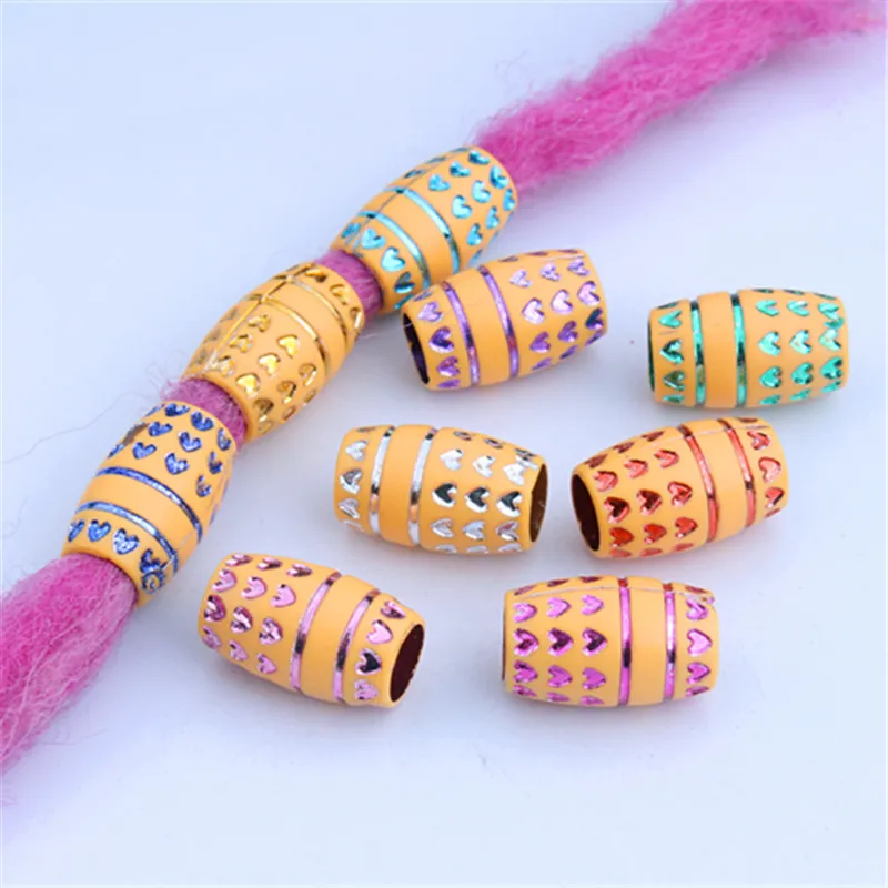 

Парик для девочек, косы, ручная работа, сделай сам, акриловые бусины для пирсинга с большими отверстиями