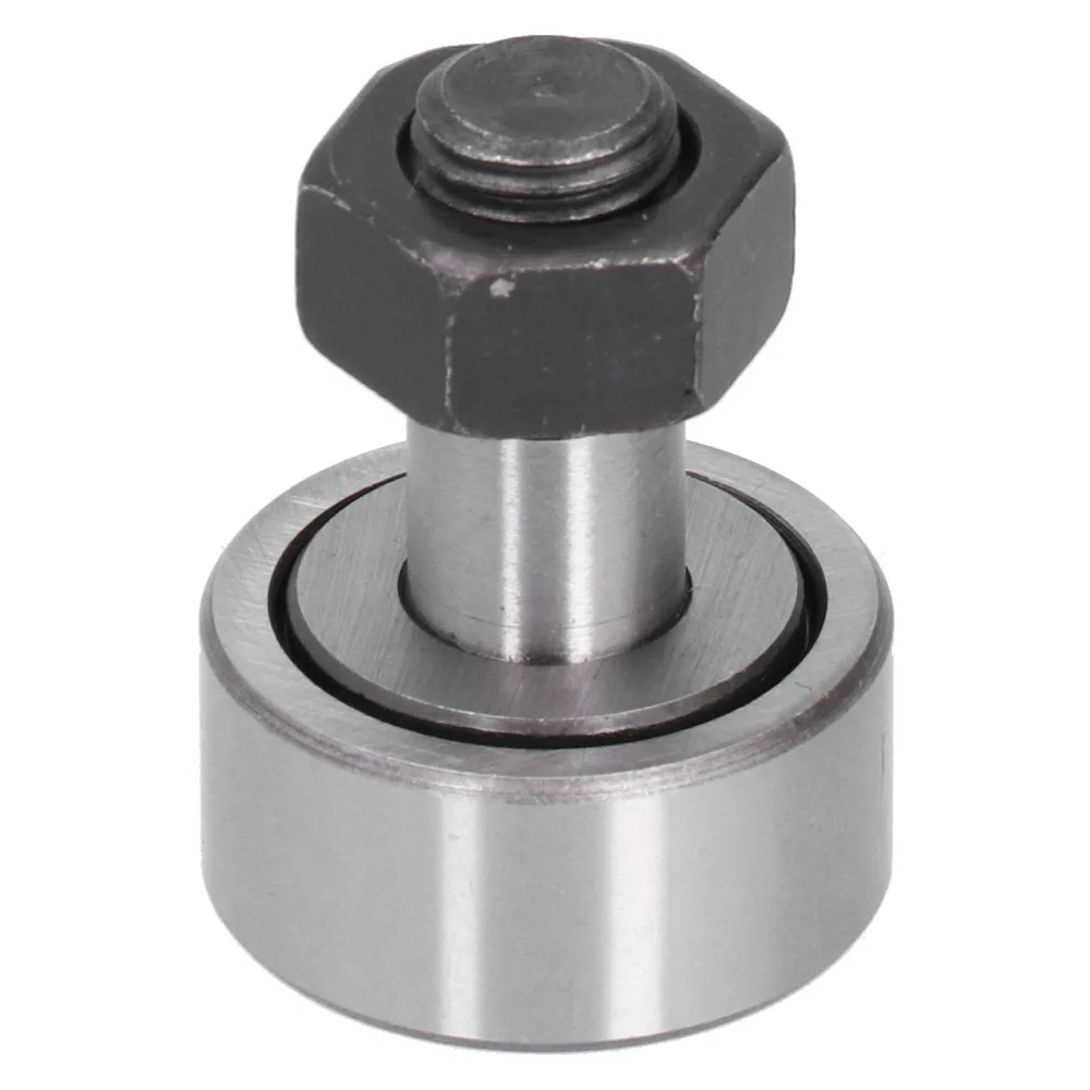 ลูกปืนเม็ดกลมแบบเข็ม M12x1.5 มม. รุ่น CF12-1 ขนาดลูกกลิ้ง 14 มม. ความกว้าง 32 มม. ผลิตจากเหล็กกล้าแบริ่ง