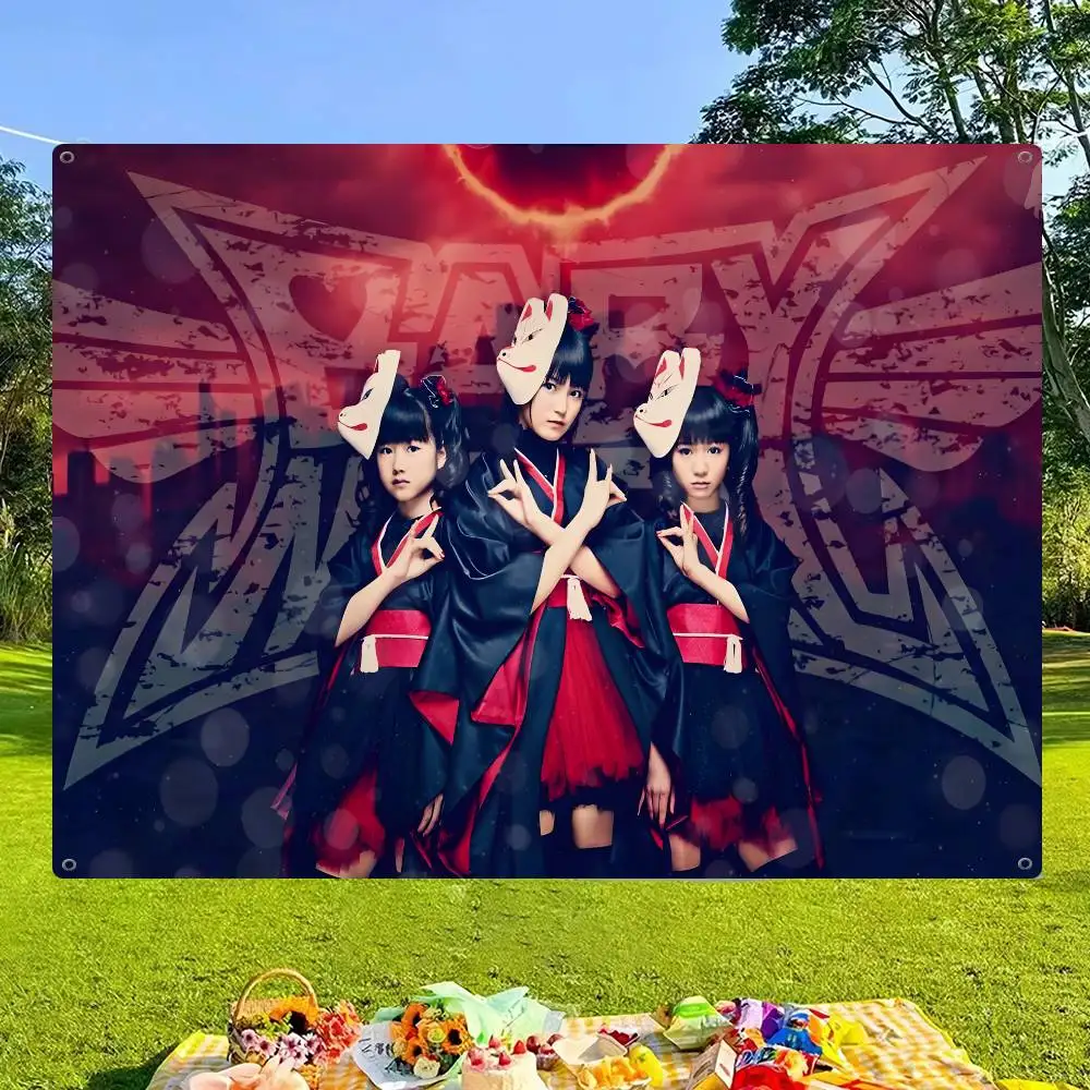 Japanese Band B-BABYMETAL Advanced Printing Commercial Advertising Flag Company Party Banner