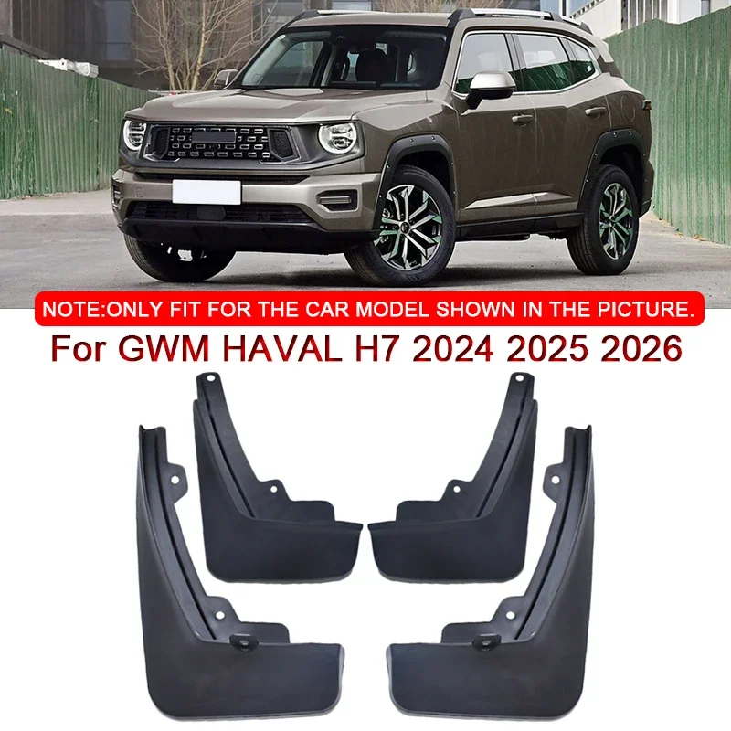 

For GWM HAVAL H7 2024 2025 2026 Car Styling ABS Car Mud Flaps Splash Guard Mudguards MudFlaps Front Rear Fender Auto Accessories