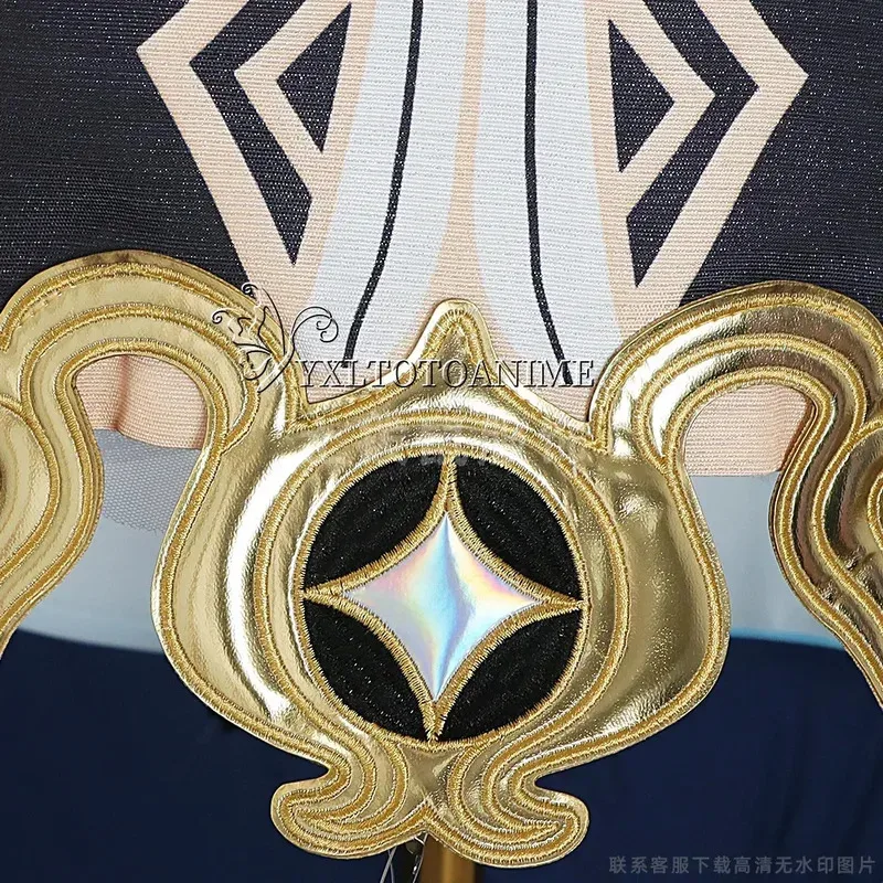 Genshin Impact Lumine Cosplay Costumes Halloween Party Game Clothes for Women  Cute Suit Wig Full Sets