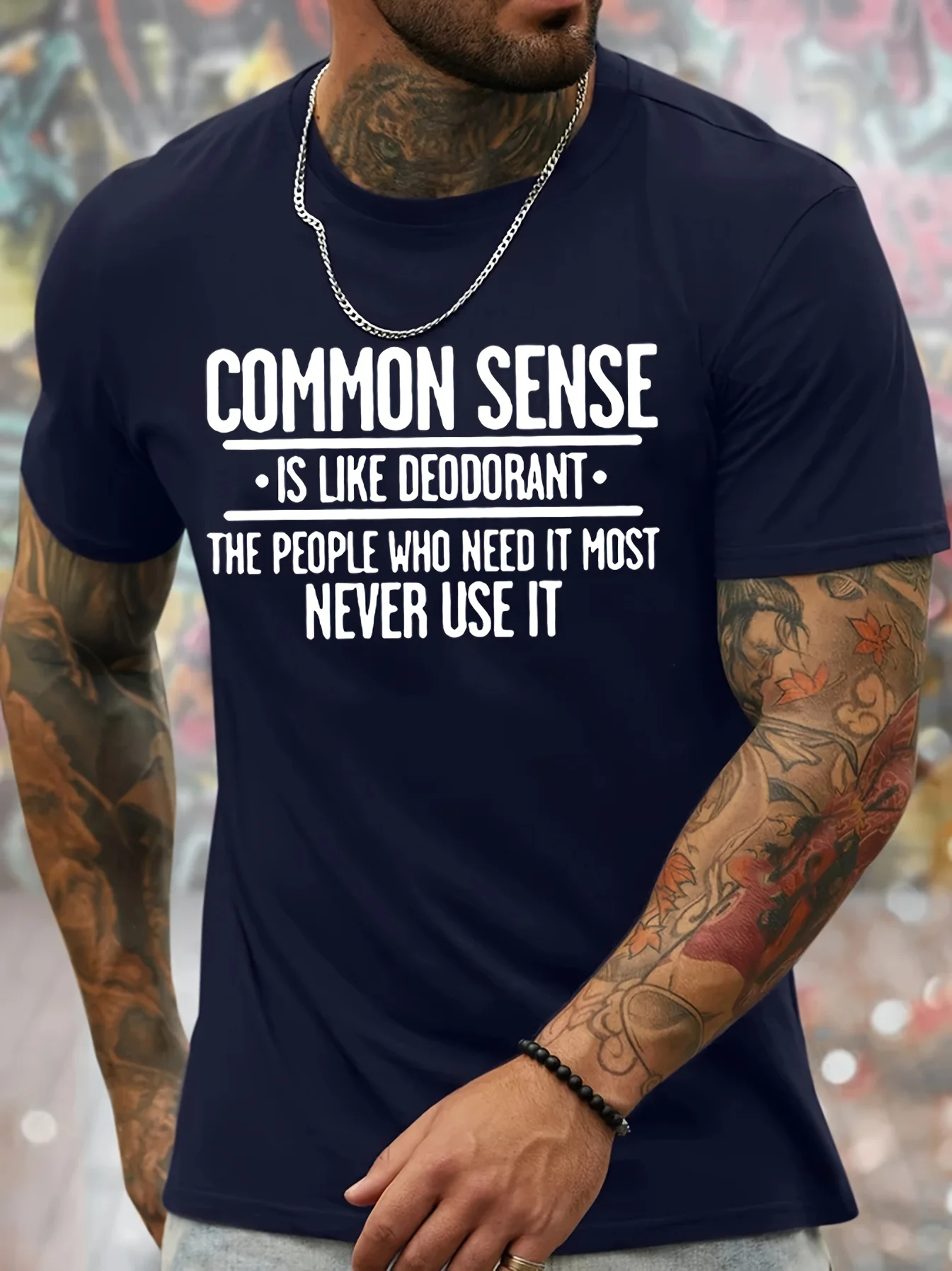 

'COMMON SENSE...' Print T-Shirt 100% Cotton O-Neck Short Sleeve Summer Casual Mens T-shirt Streetwear