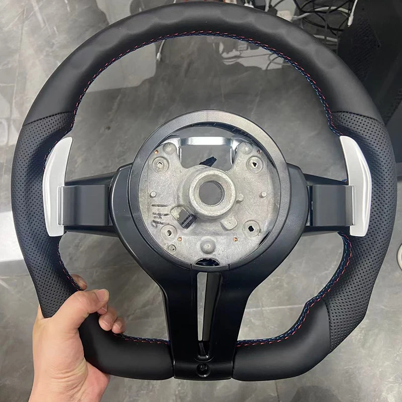 M Sport Steering Wheel for BMW Flat Bottom F20 F22 F15 F21 F25 F30 F31 F34 F10 F01 F12 E70 E71 E90 Interior Modify Leather M3 M5 view 3