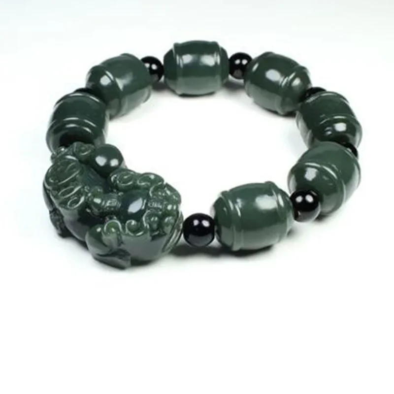 Jade Bracelet Natural Hetian Qingyu lucky Bracelet Jewelry Men's Fine Jewelry Hetian Qingyu   Safe transshipment Bracelet