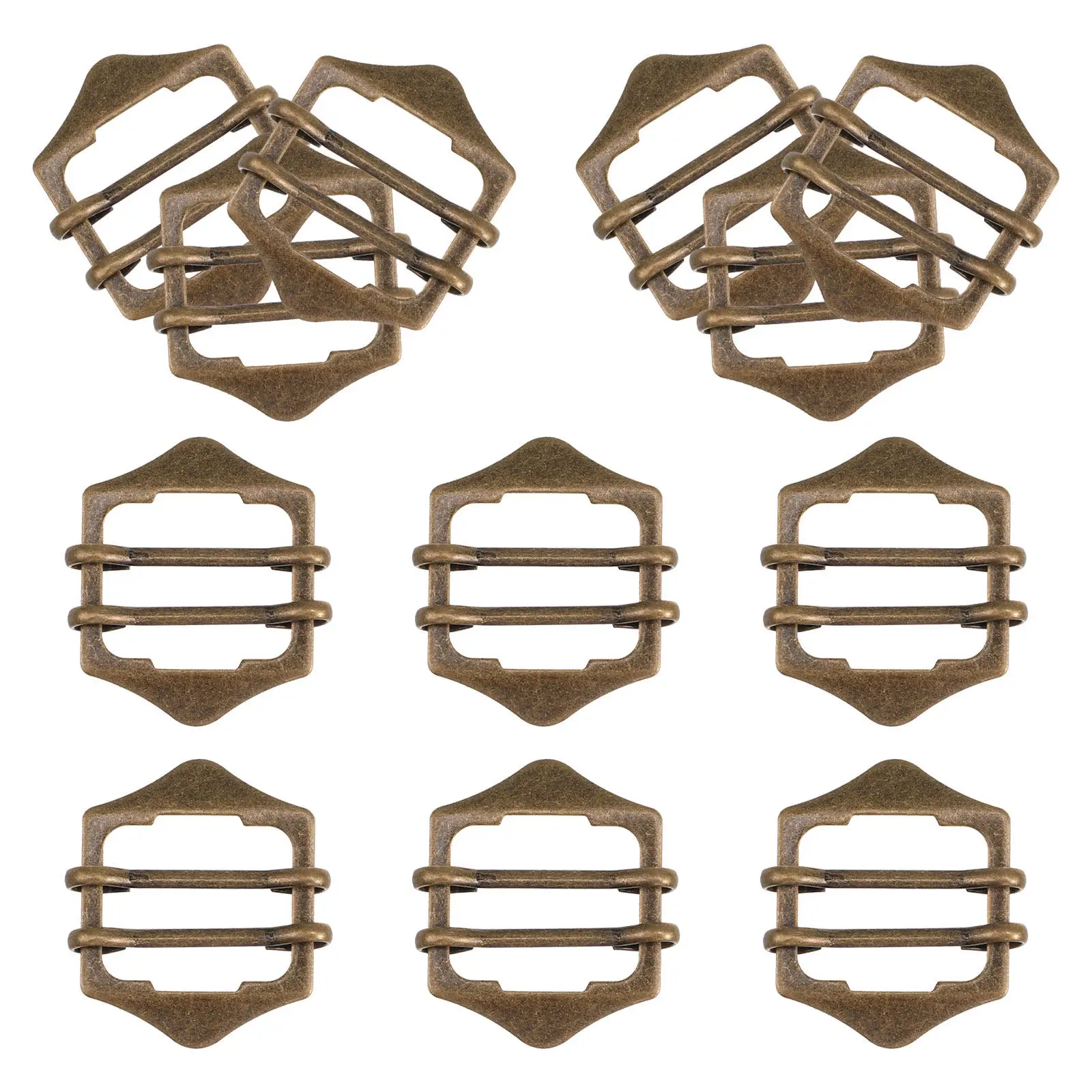 

30Pcs Waistcoat Adjustable Buckle Slide Brass Suit Vest Clips Metal Vest Back Buckle Strap Adjustable Belt Clasp Bronze