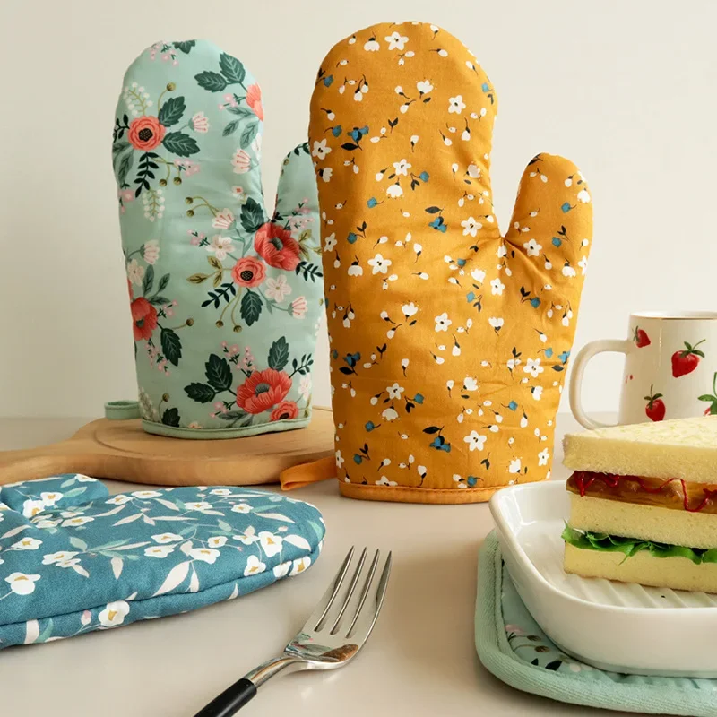 Anti-scalding Oven Gloves Mitts Kitchen Silicone Gloves Tray Dish Bowl Holder Baking Insulation Hand Clip Pot Holder