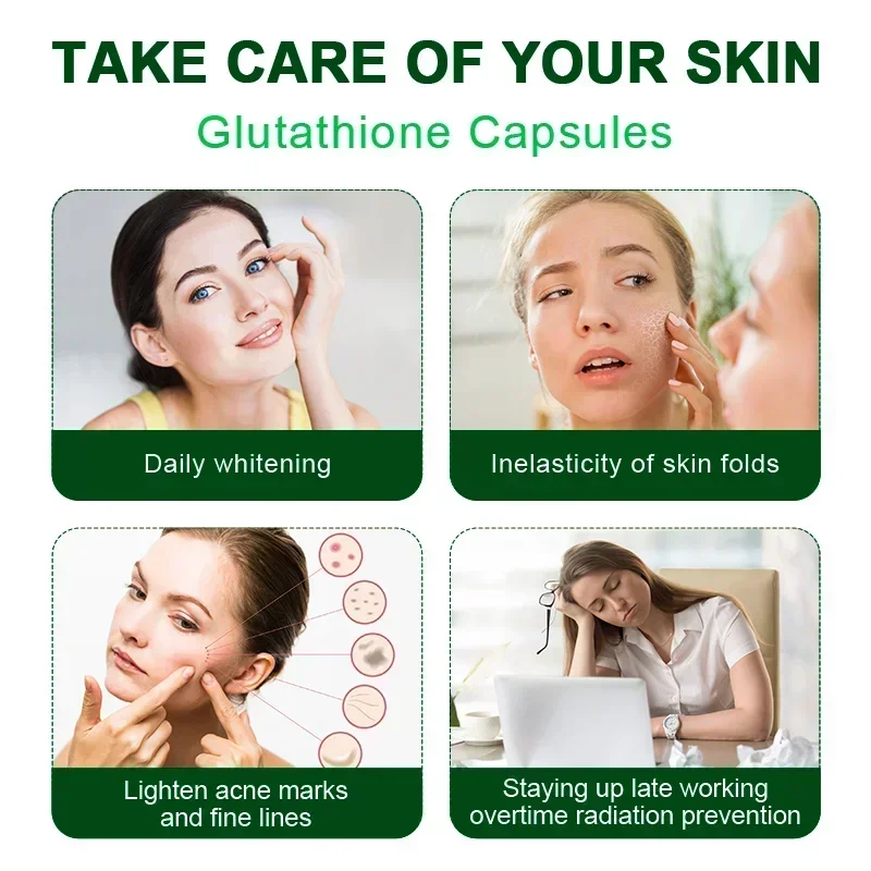 Glutathione Antioxidant - Supports Liver Health, Detoxification, Reduces Dark Spots and Hemorrhoids, Gluten Free, Non-GMO