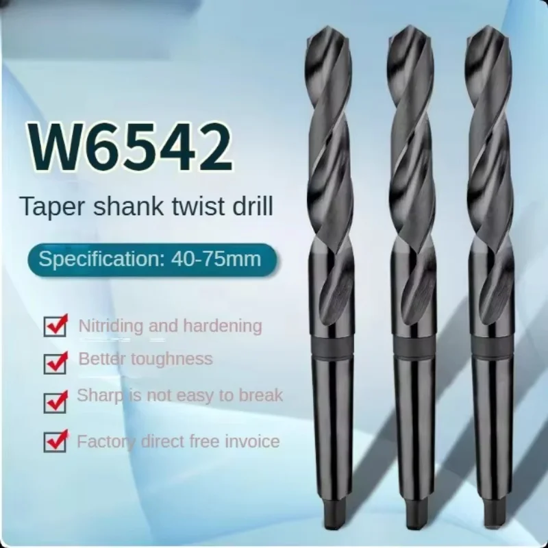 Taper Shank Drill Twists Drill Bit High Speed Steel Twists Drill 42 45 48 50 52 55 58 60 65 70mm Material M2