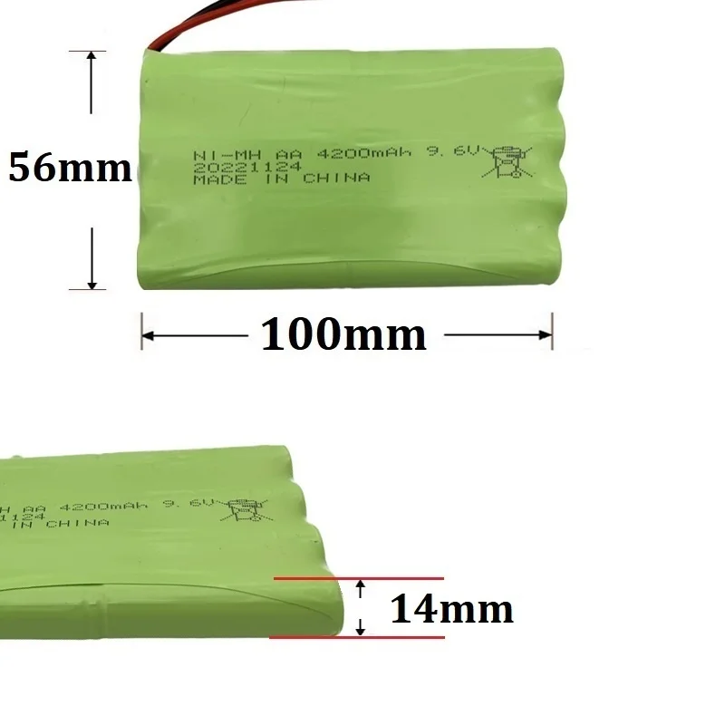 9.6v 4200mAh Nimh Battery Pack For Rc Toys Cars Tanks Robot Guns Boats 9.6v AA Rechargeable Battery 3000/3500mah (Kep-2p plug)