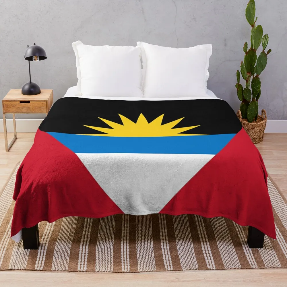 Antigua and Barbuda Flag Print: Vibrant Heritage Throw Blanket decorative For Decorative Sofa Blankets